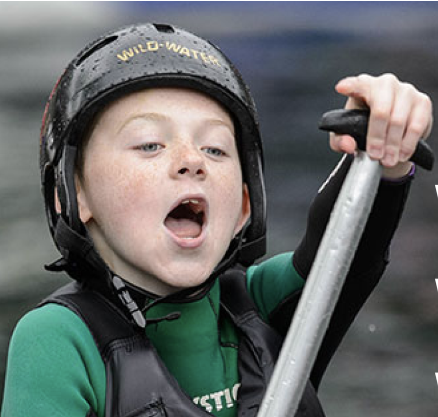 An image from the Sport England website of a boy with rowing with this mouth open